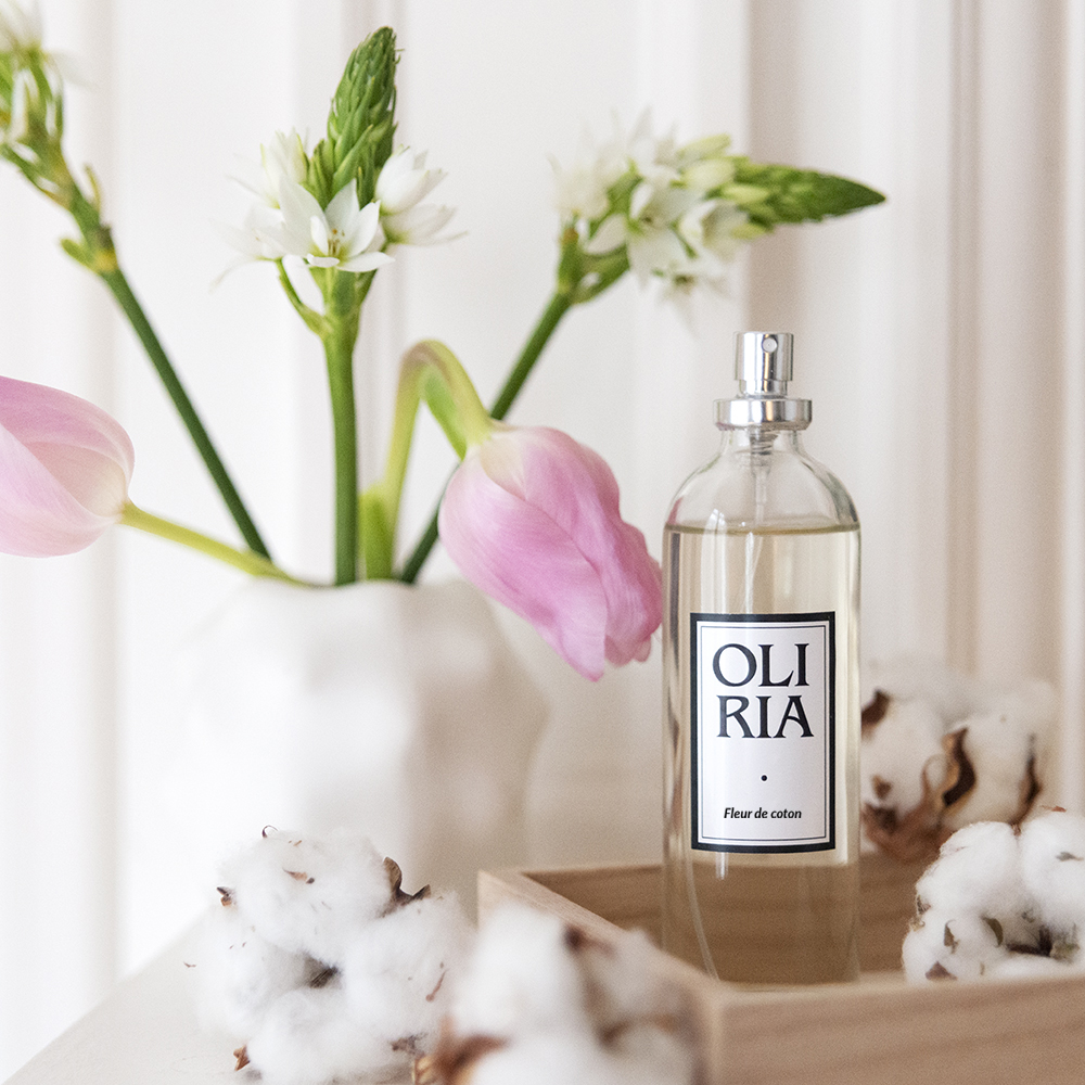 Parfum d'ambiance Parfum d'ambiance - Fleur de coton - Oliria - fabrication  française